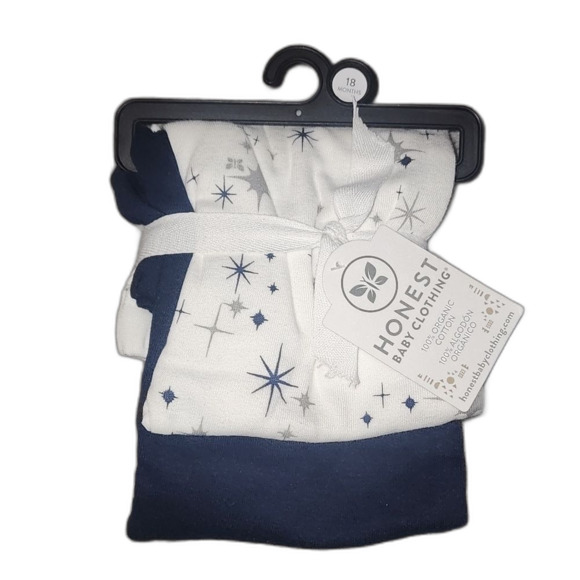 The Honest Company Kids Bottoms - Black and White Star Print Size 18m - Picture 7 of 7